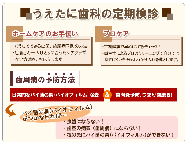 うえたに歯科の定期検診